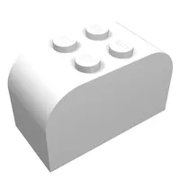 Brick Curved 2 x 4 x 2 Double [Plain]