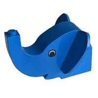 Animal Body Part, Elephant Head 6 x 7 x 4 with Eyes Print