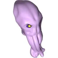 Minifig Head Special, Mind Flayer with Yellow Eyes, Dark Purple Eyeshadow print