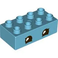 Duplo Brick 2 x 4, Eyes Print