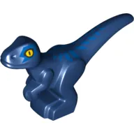 Animal, Dinosaur, Raptor, Baby, with Blue Streaks/Lines, Yellow Eye