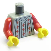 Torso Armor, Fright Knights Fleur de Lis Print, Red Arms, Yellow Hands