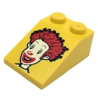 Slope 33° 3 x 2 Smooth with McDonald's Ronald McDonald Print