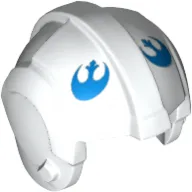 Helmet Rebel Pilot, Center Ridge with Blue Rebel Symbol Print