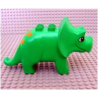 Duplo Dinosaur Triceratops Adult with Brown Spots Print