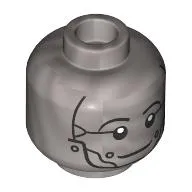 Minifig Head Tin Man, Robot Metal Plating
