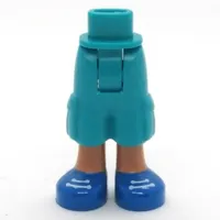 Minidoll Hips and Cargo Pants with Nougat Legs and Blue Shoes, White Laces Print [Thick Hinge]