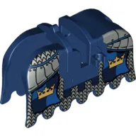 Animal / Creature Accessory, Horse Barding with Gold Crowns and Silver Chain Mail Print