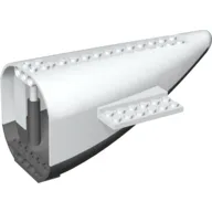 Aircraft Fuselage Curved Aft Section with Dark Bluish Gray Base