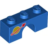Brick Arch 1 x 3 with Classic Space Logo Print (Astro Kitty)
