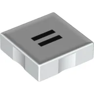 Duplo Tile 2 x 2 with Equal To ( '=' ) Print