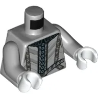 Torso Robe, Grey Belts Print, Light Bluish Gray Arms, White Hands