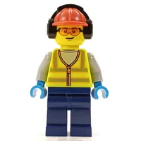 Ground Crew, Vibrant Yellow Safety Vest, Ear Defenders