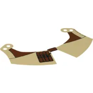 Large Figure Skirt, Kama with 4 Holes, Reddish Brown Print