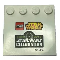 Plate Special 4 x 4 with Studs on One Edge and Star Wars Celebration Anaheim 2015 Print