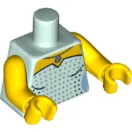 Torso Dress with Black and Silver Spots and Necklace Print, Yellow Arms and Hands