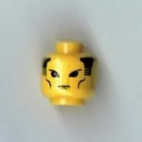 Minifig Head Dragon Fortress Guard, Sideburns, Thin Mouth, Cheek Line Print