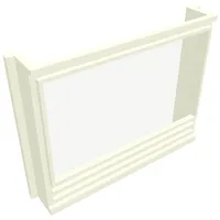 Window 1 x 6 x 4 Panorama with Glass for Slotted Bricks
