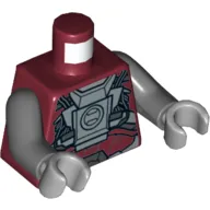 Torso Armor Sith Warrior Print, Dark Bluish Gray Arms, Light Bluish Gray Hands