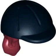 Hair and Helmet, Long with Ponytail and Black Riding Helmet Pattern