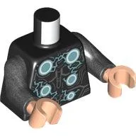 Torso Armor, Metallic Blue Circles, Lightning print, Pearl Titanium Arms, Light Nougat Hands