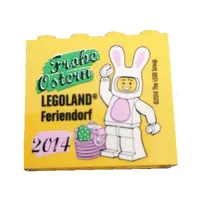 Brick 2 x 4 x 3 with 'LEGOLAND Feriendorf 2014 Frohe Ostern' Print