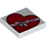 Tile 2 x 2 with Heart Shaped Chocolate Box Print