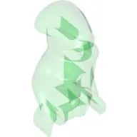 Torso/Head Martian with Chest Hole, Marbled Glow In Dark Pattern