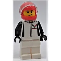 Race Driver, White Torso, White Legs, Red Helmet, Chevrolet