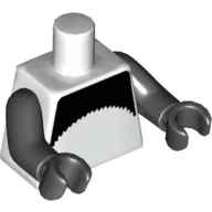 Torso Black Fur Chest Print (Panda Costume), Black Arms and Hands