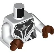 Torso, Black Armor, White Decorations, Silver Symbol print, White Arms, Reddish Brown Hands