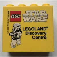 Brick 2 x 4 x 3 with 'LEGOLAND Discovery Centre STAR WARS', Stormtrooper Print