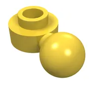 Plate Round 1 x 1 with Towball and Round Hole [Maxifig Hand]