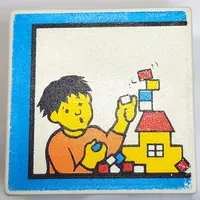 Duplo Tile 2 x 2 x 1 with Mosaic, Home 14 print - 9221-1