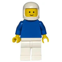 Man, Blue Torso, White Legs, White Helmet