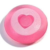 Clikits Icon, Round 2 x 2 Large with Pin, White Circle with Heart Cutout Print