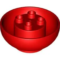 Duplo Brick Round 4 x 4 x 1 1/2, Curved Bottom