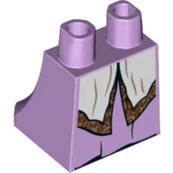 Hips and Legs Under Dress/Robe with White Dress, Dark Tan/Reddish Brown Underdress print