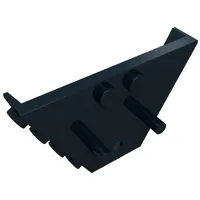 Panel, Trapezoid, Tipper End Flat with Pins, 1 x 2 Anti-studs