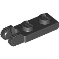 Hinge Plate 1 x 2 Locking with 2 Fingers On End, with Groove, 9 Teeth