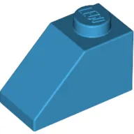 Slope 45° 2 x 1 with Bottom Pin