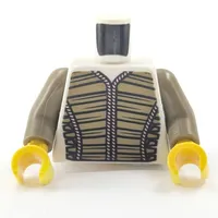 Torso Vest, Dark Tan Layers Print, Dark Tan Arms, Yellow Hands