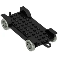 Fabuland, Vehicle Base, Car Chassis 12 x 6 with Tow Hook [Complete Assembly]