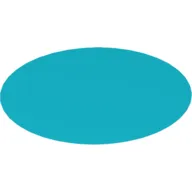 Duplo Carpet 4 x 4 Round with Medium Azure Top, Plush