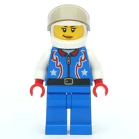 Driver - Blue Torso, Blue Legs, White Helmet