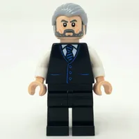 Alfred Pennyworth, Light Bluish Gray Hair and Beard