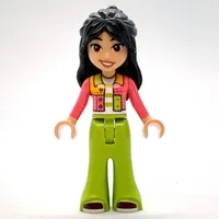 Liann - Lime and Coral Shirt, Lime Pants