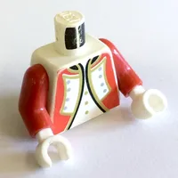 Torso Pirate Imperial Guard Officer Print, Red Arms, White Hands