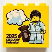 Brick 2 x 4 x 3 with 'LEGOLAND Feriendorf 2025' Print