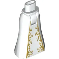 Minidoll Hips and Full Length Skirt with Gold Scrollwork Print